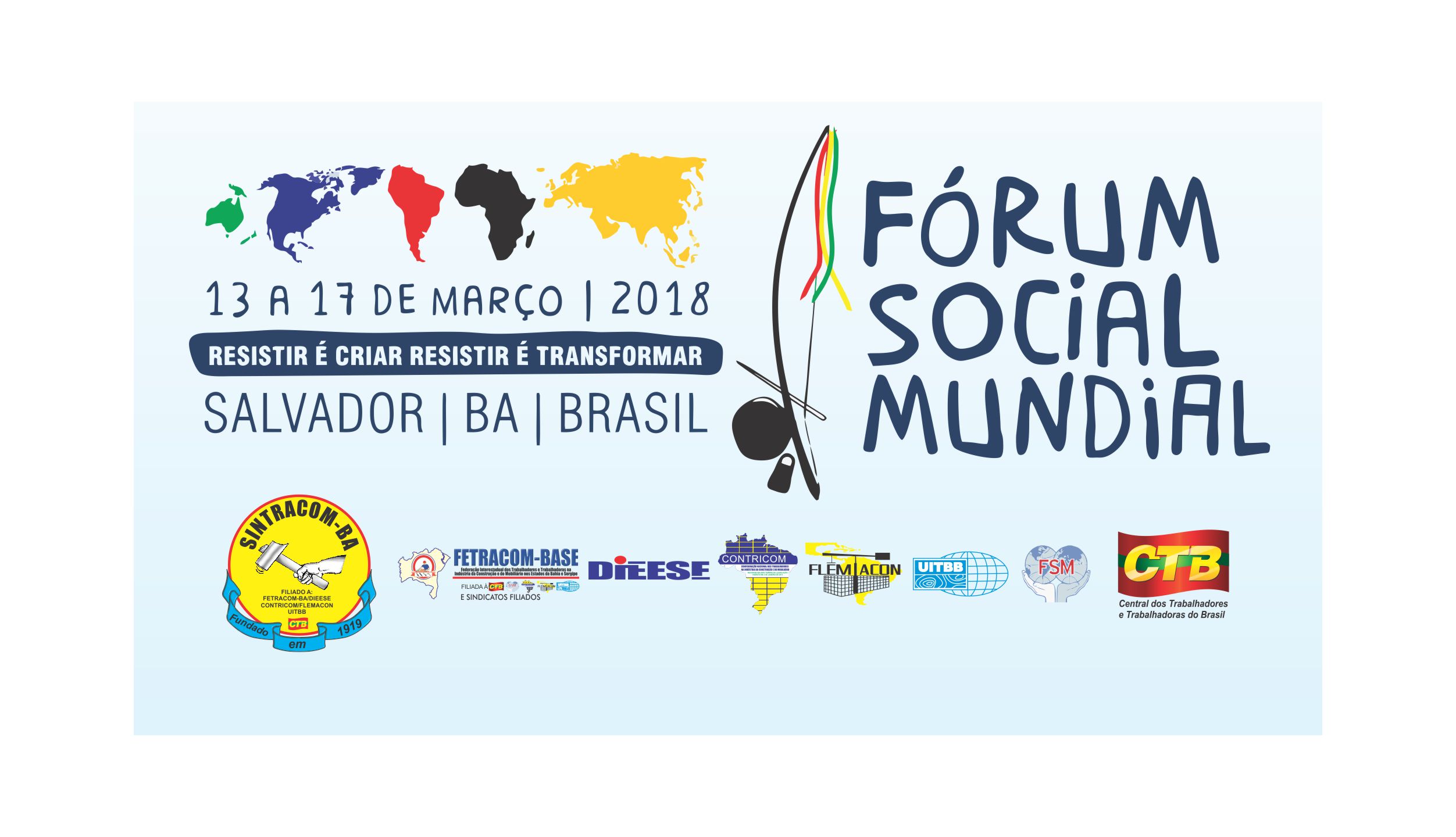 Banner Fórum Social Mundial 2018