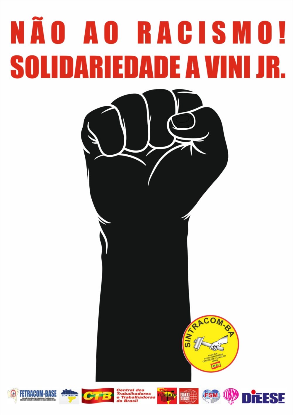 Declaração do SINTRACOM-BA: Repúdio ao racismo e solidariedade a Vini Jr.