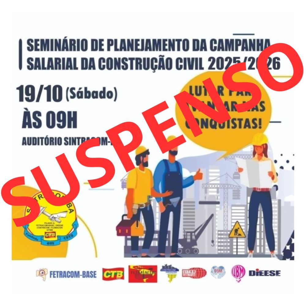 SUSPENSO Seminário de Planejamento