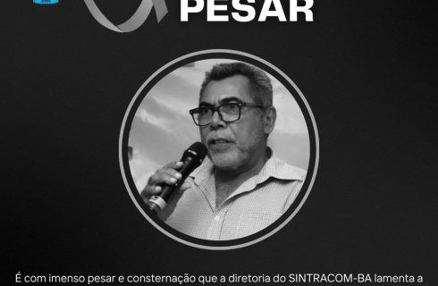 Nota de Pesar pelo falecimento de Raimundo Brito, diretor do SINTRACOM-BA