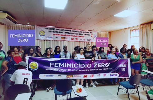 SINTRACOM-BA na campanha Feminicídio Zero