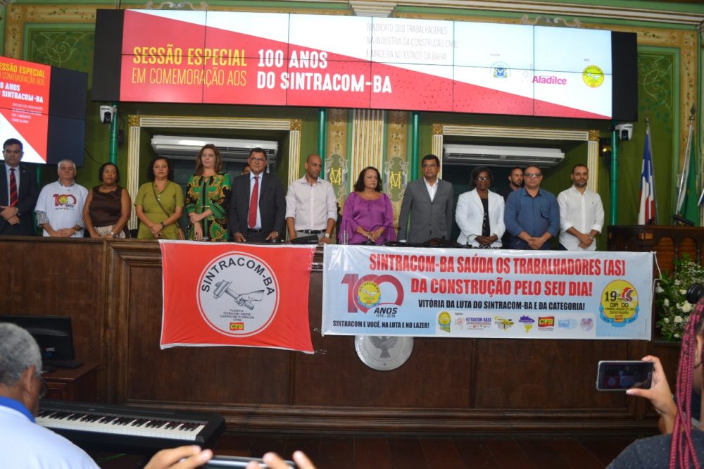 19/03: Centenário do SINTRACOM-BA teve Sessão Especial na Câmara Municipal