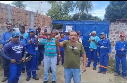 A luta continua na ilha: Trabalhadores (as) paralisaram as atividades na CS, Consórcio Águas de Itaparica