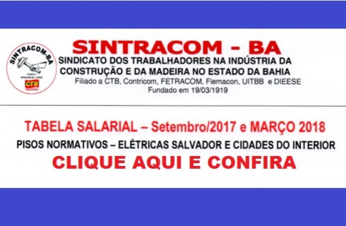 Atenção trabalhadores (as) das Elétricas: Confira as funções que têm ajuste no Piso Salarial, a partir de 1°/03/2018