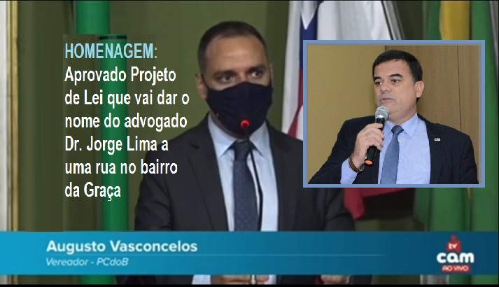 Aprovado PL 81/2021 que institui Rua Dr. Jorge Lima