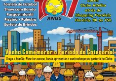 19 DE MARÇO: SINTRACOM-BA celebra 107 anos de fundação e convida a categoria para comemorar o feriado do Dia dos Trabalhadores (as) da Construção Civil