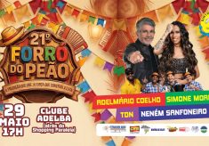 Vem aí o 21º Forró do Peão do SINTRACOM-BA: Adelmario Coelho, Simone Morena, banda TDN e trio Neném Forrozeiro