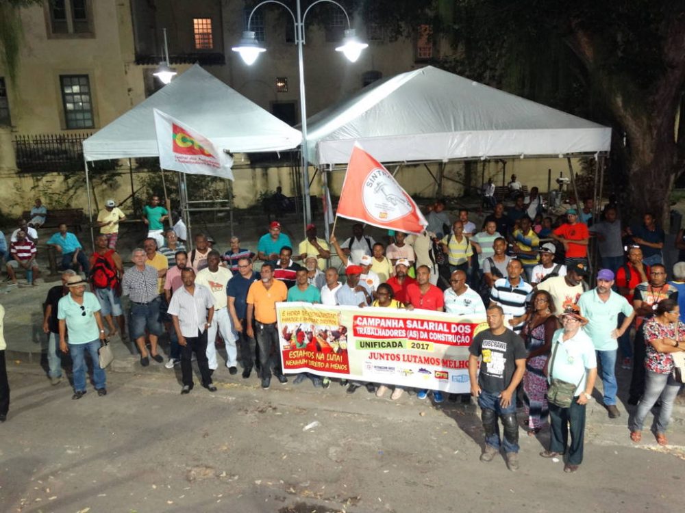 Campanha Salarial 2017: Assembleia decidiu encaminhar negociações para o MPT e “operação tartaruga” nos canteiros