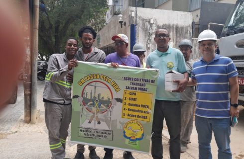 SINTRACOM-BA leva a campanha Novembro Azul aos canteiros