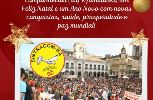 Mensagem de Boas Festas do SINTRACOM-BA
