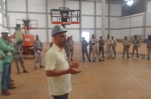 SINTRACOM-BA visita canteiros de obras das construtoras BDG e PJ, em Conceição do Jacuípe