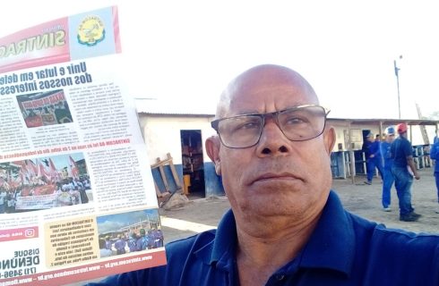 Alagoinhas: Distribuição do Jornal do SINTRACOM-BA em canteiros de obras da região