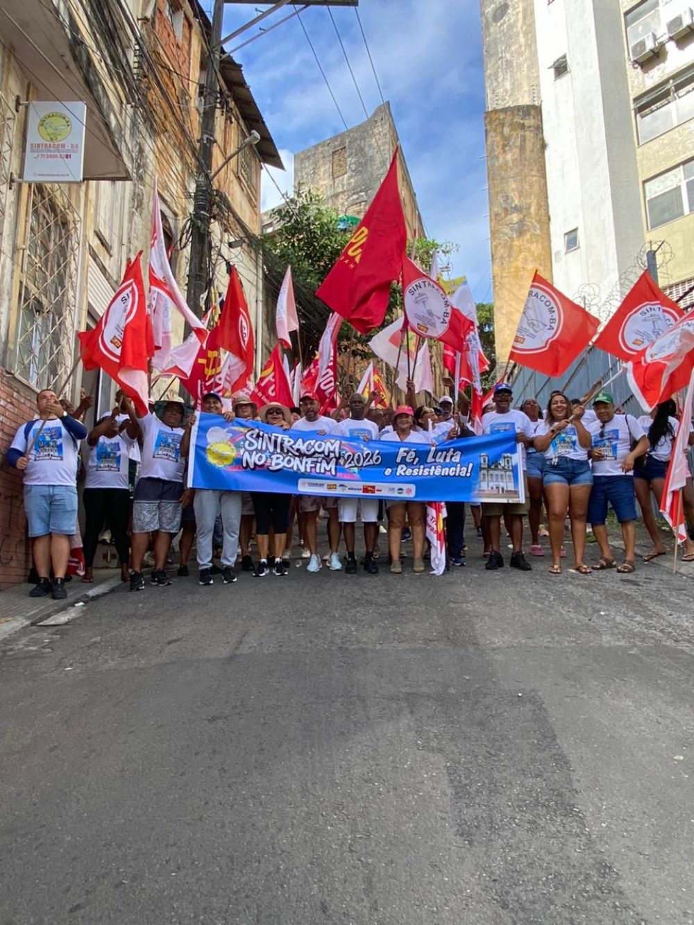 Sintracom-BA no Bonfim: Fé, Resistência e Luta! (fotos e vídeos)