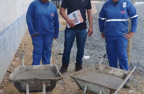 SINTRACOM-BA visitou canteiro de obras da BMV, no município de Arataca