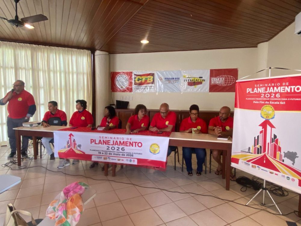 SINTRACOM-BA reúne diretoria no Seminário de Planejamento 2026, de 19 até 22/05