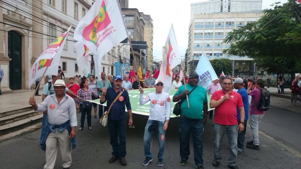 Ato contra reformas trabalhista e previdenciária (20/07). Confira as fotos.