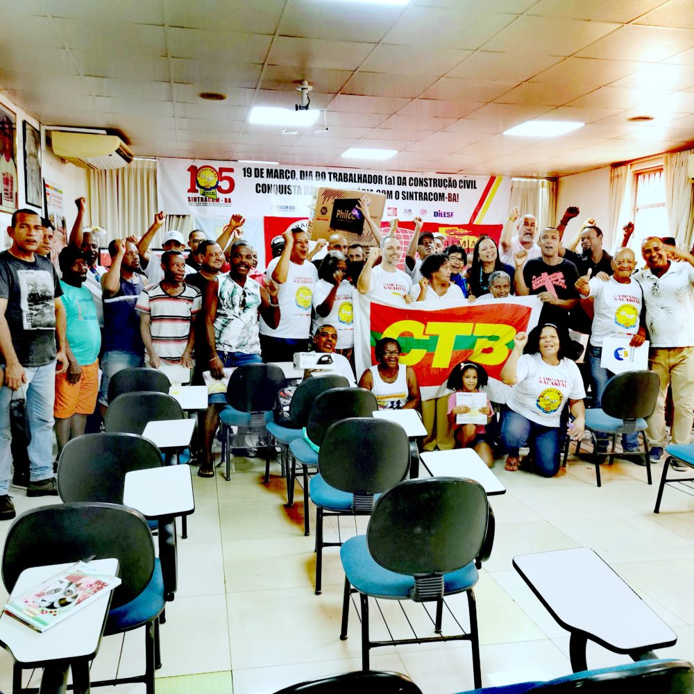 SINTRACOM-BA comemora 105 anos com um bonito encontro no Dia do Trabalhador (a) da Construção Civil