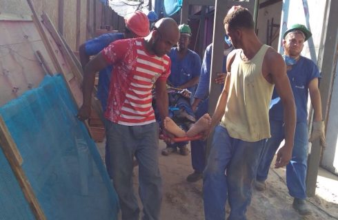 Acidente no Pelourinho: Dois operários feridos