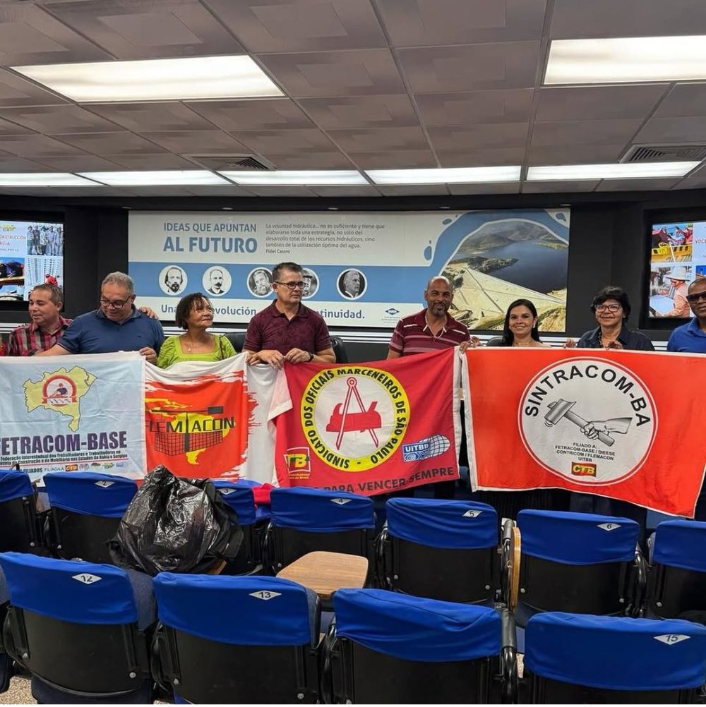 SINTRACOM-BA, FETRACOM-BASE e FLEMACON participam de atividade de solidariedade internacional com dirigentes sindicais do ramo da construção na América Latina e Caribe, promovida pela FLEMACON e SNTC, em Cuba