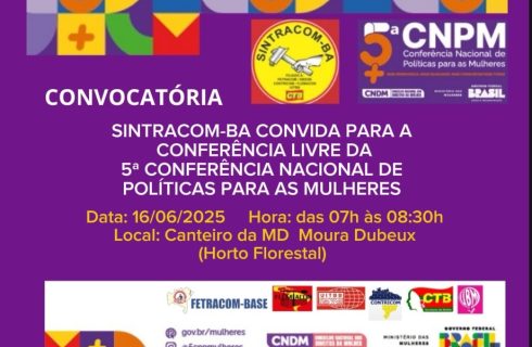 Participe da Conferência Livre da Construção para a 5ª Conferência Nacional de Políticas para as Mulheres