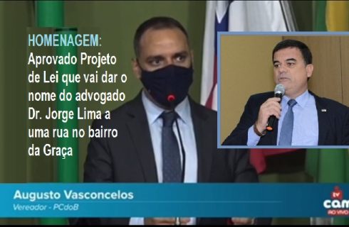 Aprovado PL 81/2021 que institui Rua Dr. Jorge Lima