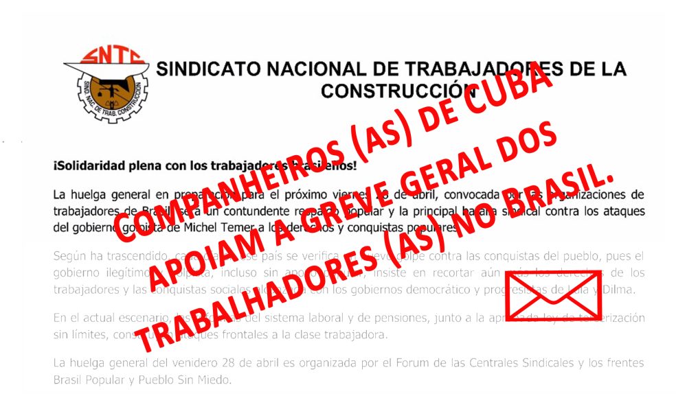Greve Geral: Trabalhadores (as) da construção de Cuba apoiam paralisação