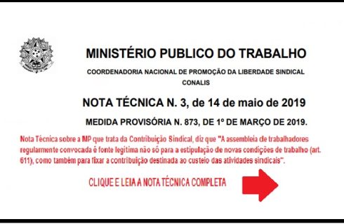 Leia a Nota Técnica do MPT sobre a Medida Provisória