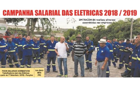 CONFIRA A TABELA DE SALÁRIOS DOS TRABALHADORES (AS) DE ELÉTRICAS