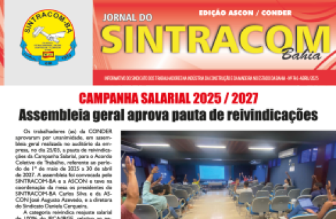 Jornal do SINTRACOM-BA Nº 746 Edição ASCON /CONDER