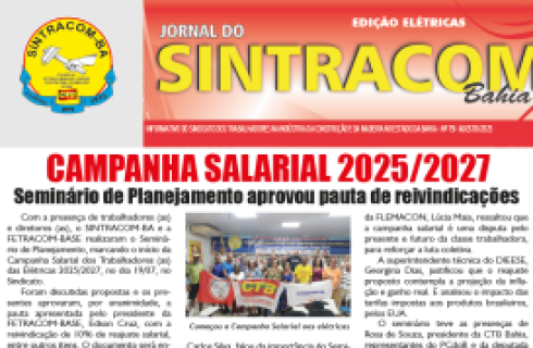 Jornal do SINTRACOM-BA 751 – EDIÇÃO ELÉTRICAS