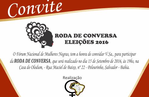 Participe da Roda de Conversa – Eleições 2016