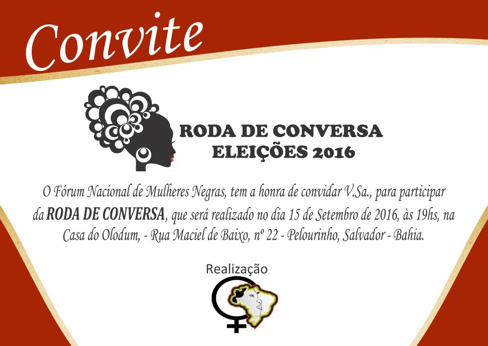 Participe da Roda de Conversa – Eleições 2016