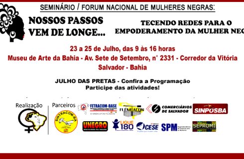 Viva o Dia Internacional da Mulher Negra Latino Americana e Caribenha!