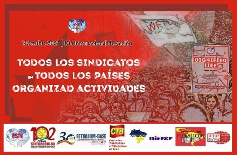 SINTRACOM-BA e FSM na luta por uma vida digna, vacina no braço e comida no prato: Fora Bolsonaro