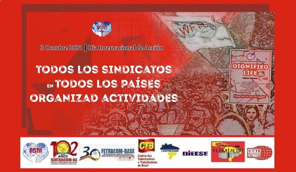 SINTRACOM-BA e FSM na luta por uma vida digna, vacina no braço e comida no prato: Fora Bolsonaro